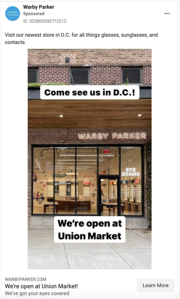 Warby Parker ad